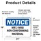 Signmission Mrt Mrb Nonconforming Material, 24 in W x Rectangle, Vinyl Decal OS-2PACK-NS-D-1824-L-14267 - alternate 2